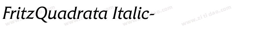 FritzQuadrata Italic字体转换